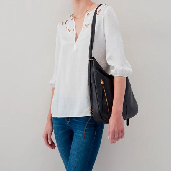 HOBO Merrin Taupe Leather Shoulder Backpack Bag - Picture 10 of 11